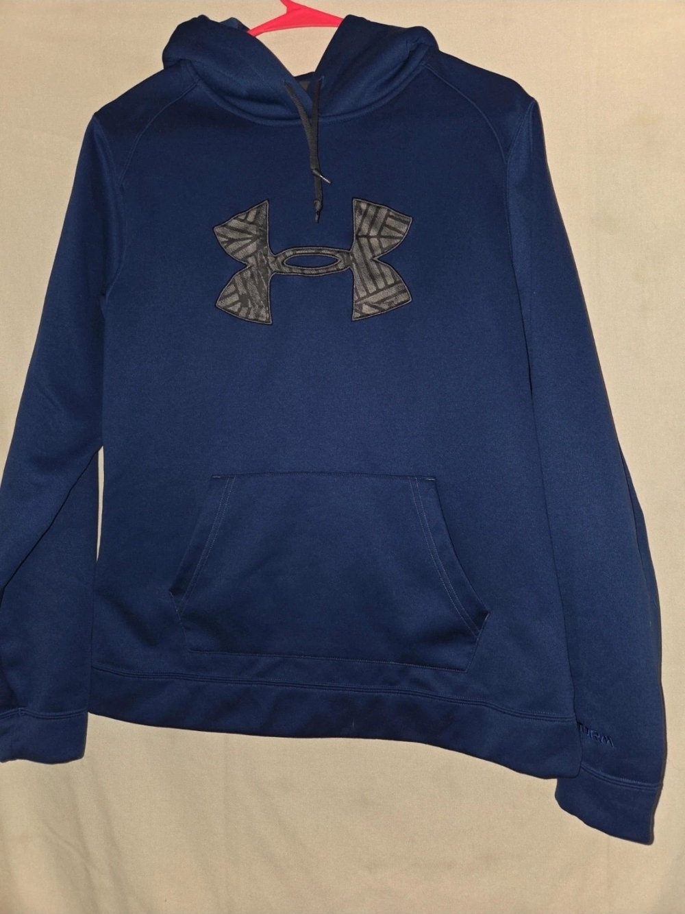 Under Armour Royal Blue Pullover Hoodie with Black Logo